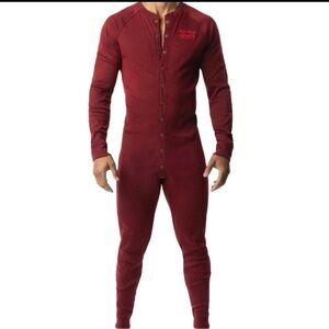 Nasty Pig Burgundy Thermal Onesie